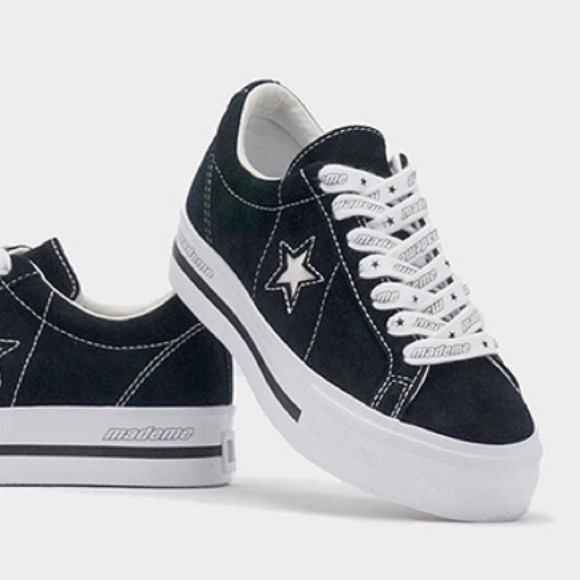 Con&Mademe One Star Platform Suede Black White W - Picture 4 of 8